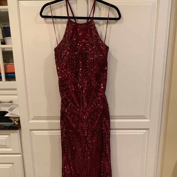 Nightway Sequin Prom Dress Size 8 - Picture 1 of 6